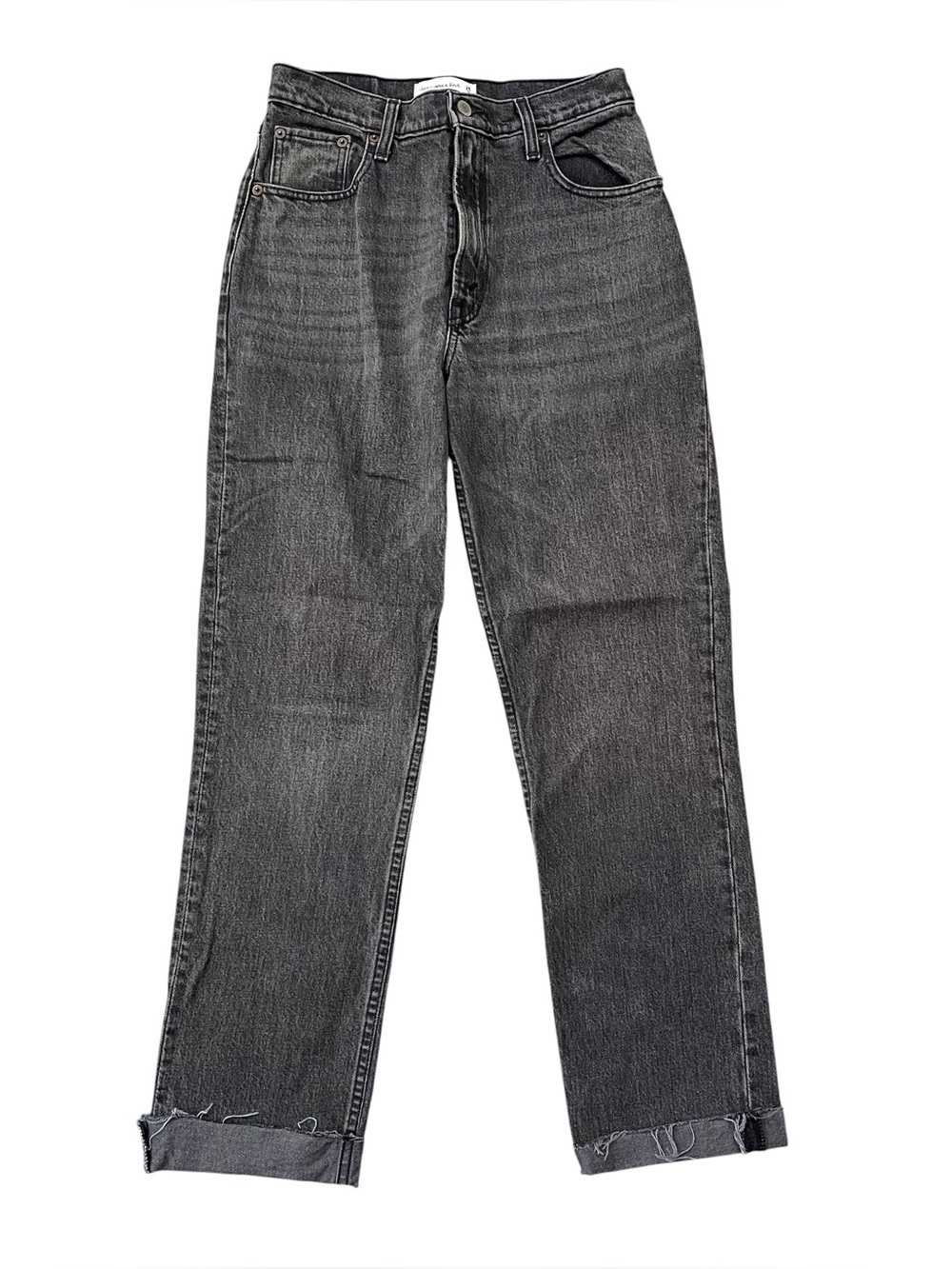 Abercrombie 90s Straight Ultra High Rise Black Jeans 26/2R